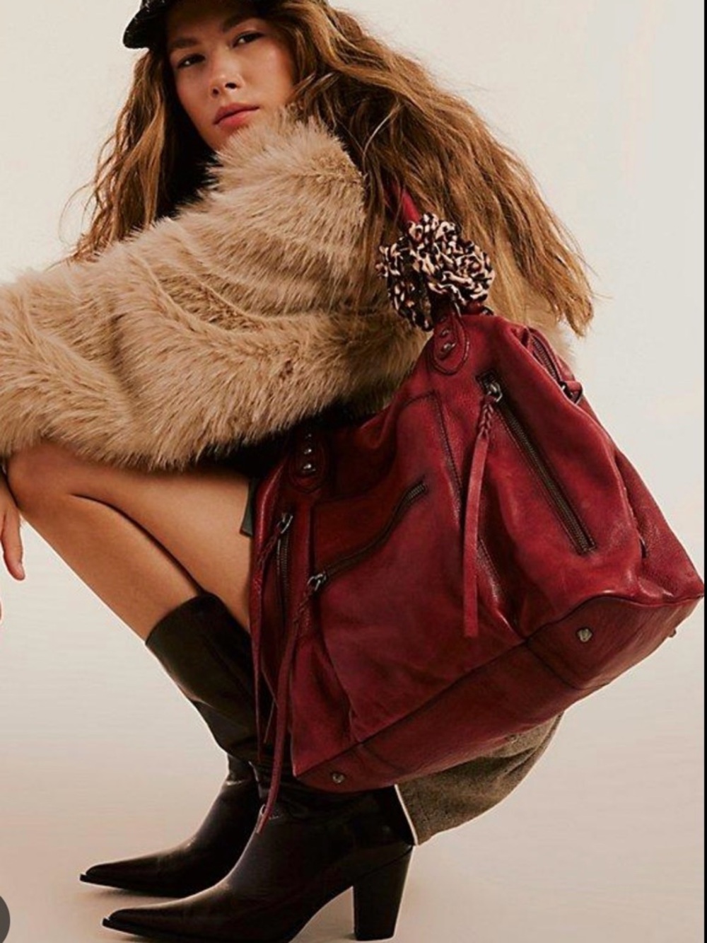 (SOLD) Free People Emerson Tote - Red Rock Color, from the We the People Line. - Picture 4 of 14